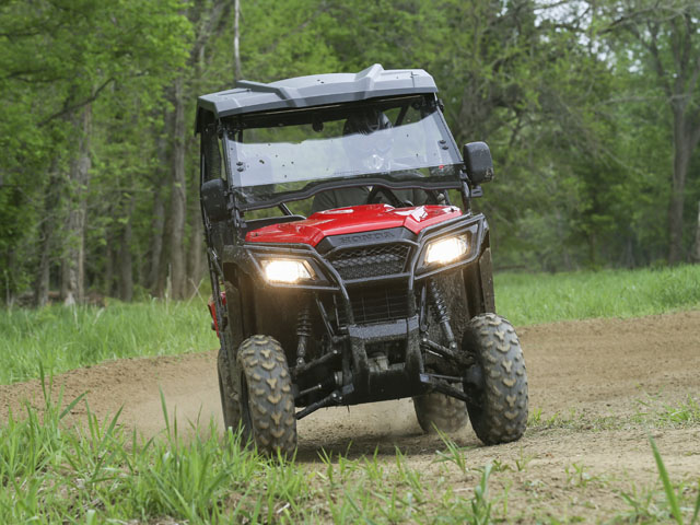 Honda&#039;s new side-by-side is 10 inches narrower and 250 pounds lighter than the 700 series. It&#039;s narrow enough to fit in the back of a pickup. (DTN/The Progressive Farmer photo by Dan Miller)