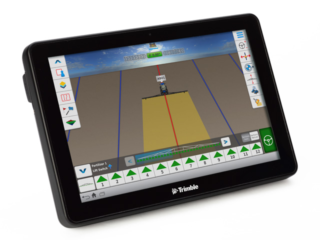 The new TMX-2050 display is one of the new products Trimble introduced at the summer farm shows. Photo courtesy of Trimble)