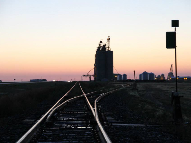 Empty railroad tracks are a sign of the times in Canada where available railroad cars are in high demand. (DTN file photo by Elaine Shein)