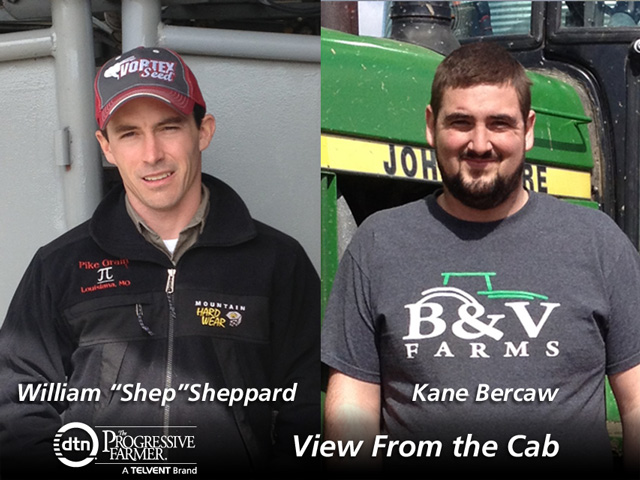 This year&#039;s View From the Cab series features two young, diversified farmers, William "Shep" Sheppard of Louisiana, Mo., and Kane Bercaw of Union City, Mich. (Courtesy photos)