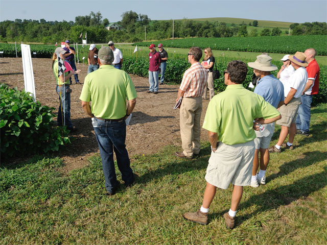 Monsanto is holding field days across the country to educate farmers, dealers and custom applicators on the proper way to use the upcoming Roundup Ready Xtend Crop system, which includes new seeds and new chemistries. (DTN/The Progressive Farmer photo by Jim Patrico)