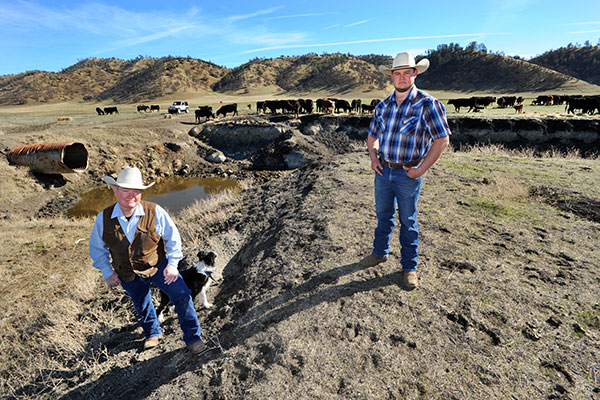 Jim Keegan, with business partner Ross Miller, are coping with a drought the scale of which has not been seen since the late 1970s. Keegan has culled 200 cows from his herd. (DTN/Progressive Farmer photo by Pico Van Houtryve)