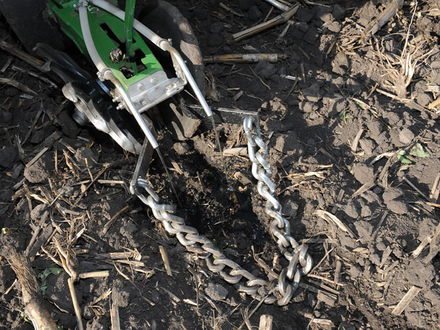 Several companies are investigating fungicides as an in-furrow treatment. (Photo by Bob Elbert)