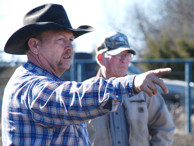 John (left) and Paul Jacot&#039;s goal with culling is to keep cows that are low-input and best fit the environment. (DTN/Progressive Farmer photo by Mark Parker)