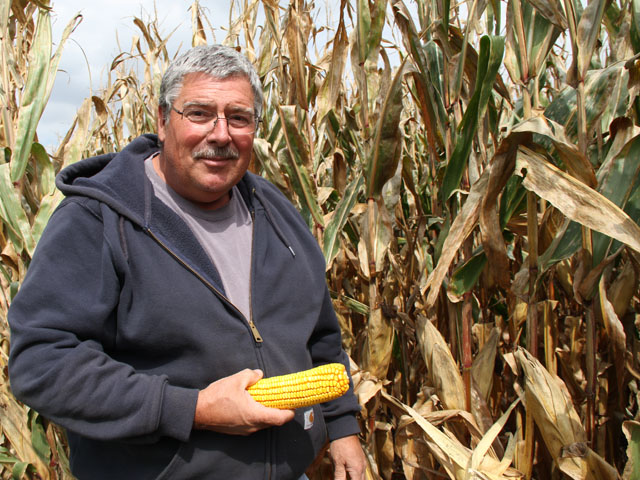 Atwood, Ill., farmer Bill Schable planted only a smidgen of the new rootworm technology known as Duracade this year, but grain from those plots will still need to be funneled into domestic channels. (DTN photo by Pamela Smith)