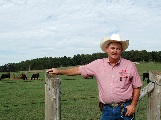 Don Hubbell says cows that have their nutritional needs met pass on good immunity to calves via colostrum. He wants his cows at a 6 or 7 Body Condition Score at calving time. (DTN/Progressive Farmer photo by Becky Mills)