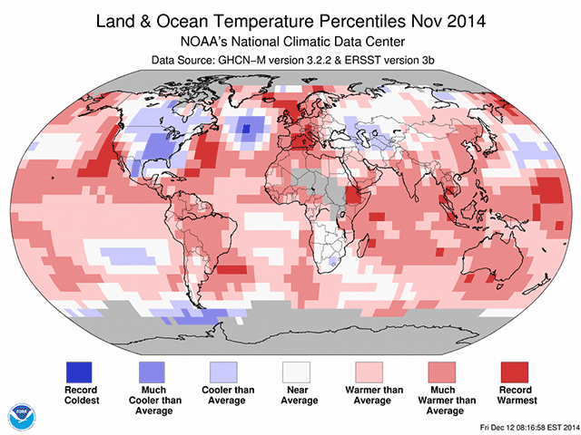 NOAA illustration of November summary.