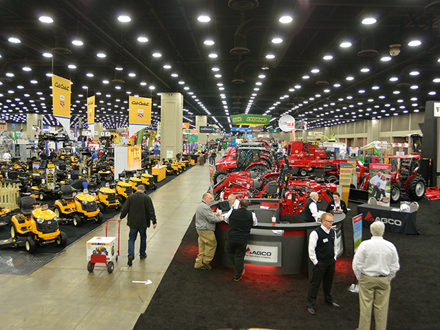 As the National Farm Machinery Show prepared to open last week, exhibitors had lots to show but no blockbuster announcements from the majors. DTN/The Progressive Farmer photo by Jim Patrico)