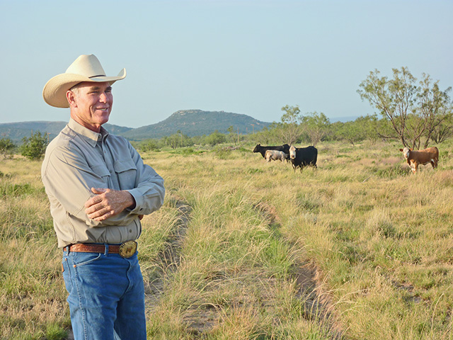 Frank Price believes stewardship starts with the idea that there will always be a need to adapt. His rotational-grazing plan can vary widely, for example, based on forage, temperature and rainfall. (DTN/Progressive Farmer photo by Clay Coppedge)