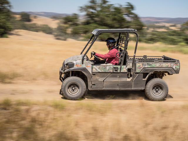 The Pro FX can carry up to 1,000 pounds of cargo with a cargo bed is 20% larger than any previous Mule and holds a full-sized wooden pallet with the tailgate closed. (Photo courtesy Kawasaki Motors)