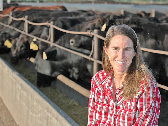 Feeders like Nebraska&#039;s Anne Burkholder are more open-minded, innovative and willing to invest than ever before. (DTN/Progressive Farmer photo by Miranda Reiman)