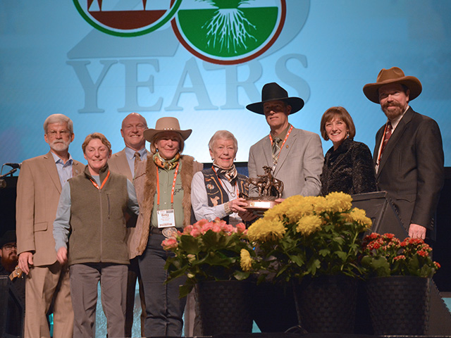 Maggie Creek Ranch in Elko, Nevada, was named the 25th national winner of the Environmental Stewardship Award at the 2016 Cattle Industry Convention and Trade Show in San Diego. (DTN/The Progressive Farmer photo by Virginia H. Harris)